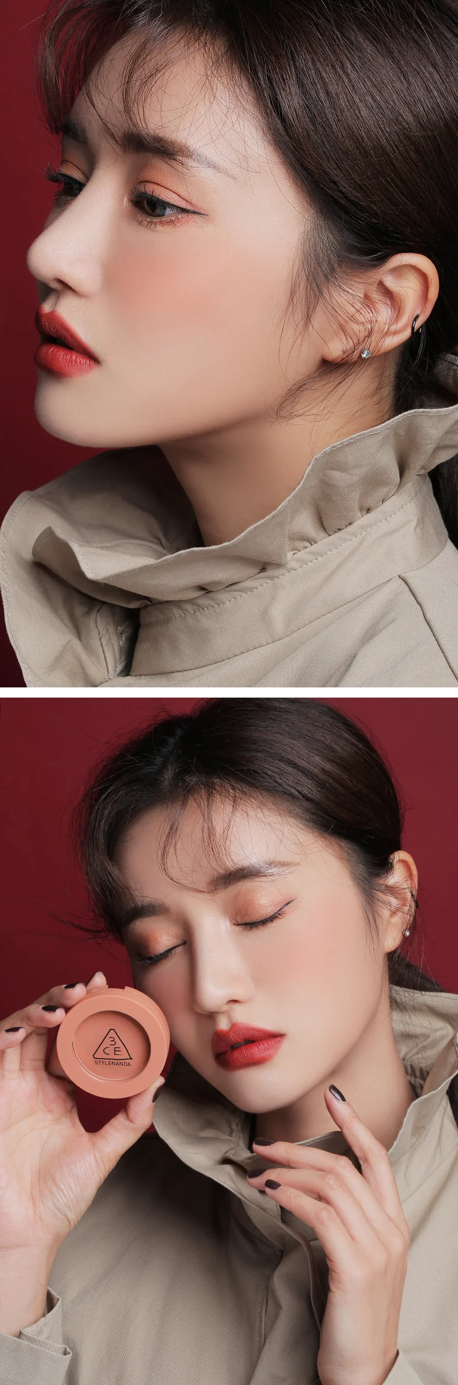 3CE Stylenanda Face Blush #Rose Beige - Image 5