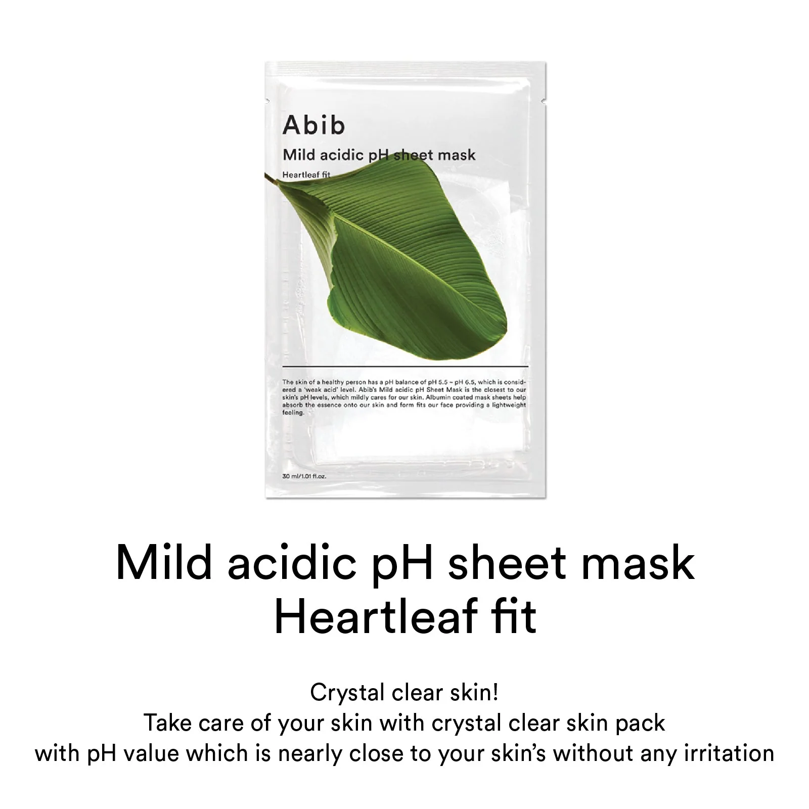 Abib Mild Acidic Ph Sheet Mask Heartleaf Fit 1Pcs - Image 3