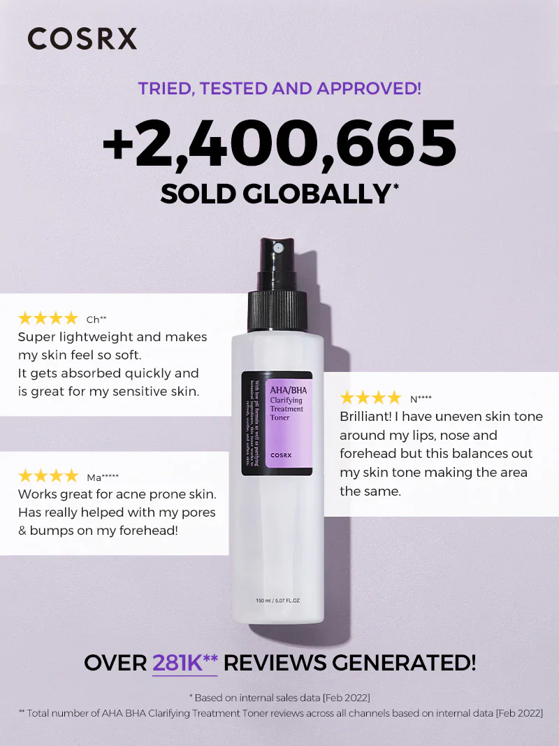 Cosrx AHA/BHA Clarifying  Treatment Toner - Image 3