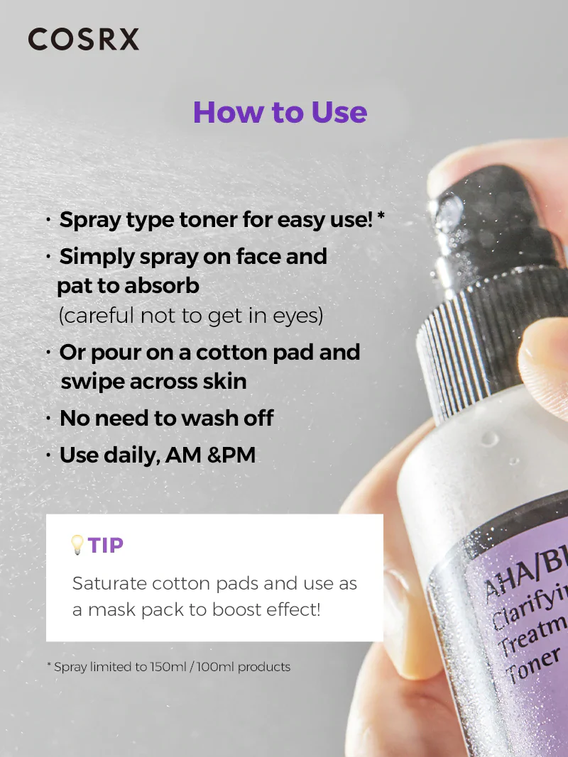 Cosrx AHA/BHA Clarifying  Treatment Toner - Image 8