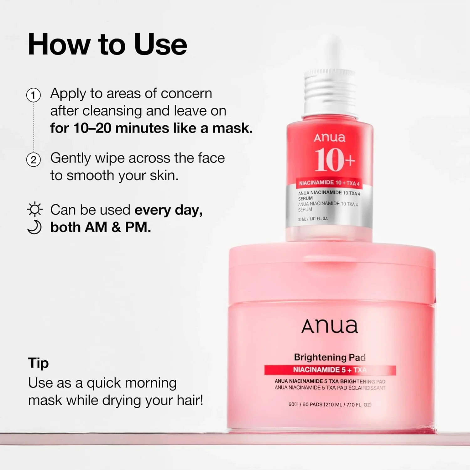 Anua Niacinamide 5 Txa Brightening Pad 210ml 60ea - Image 4