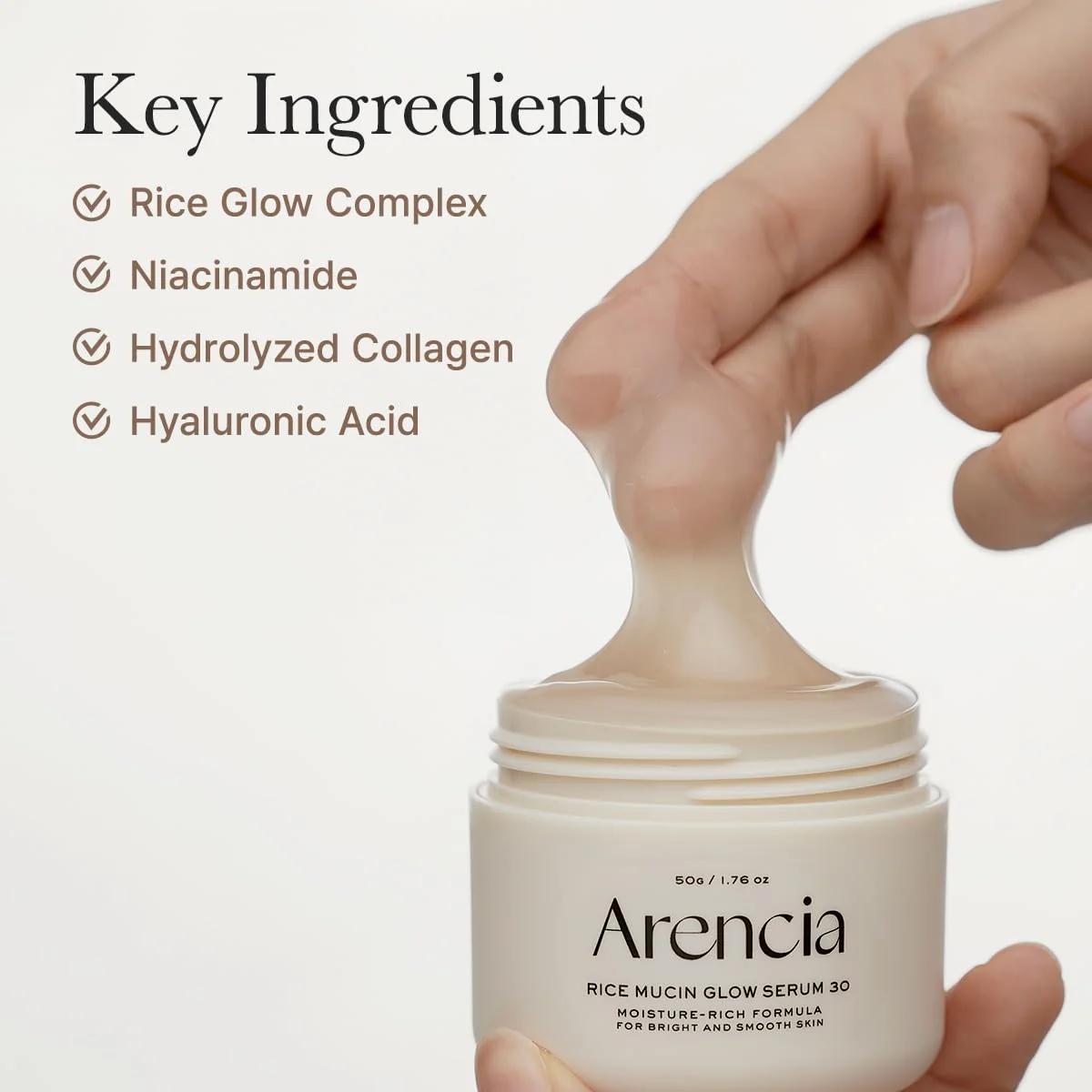 Arencia Rice Mucin Glow Serum 30 50g - Image 4