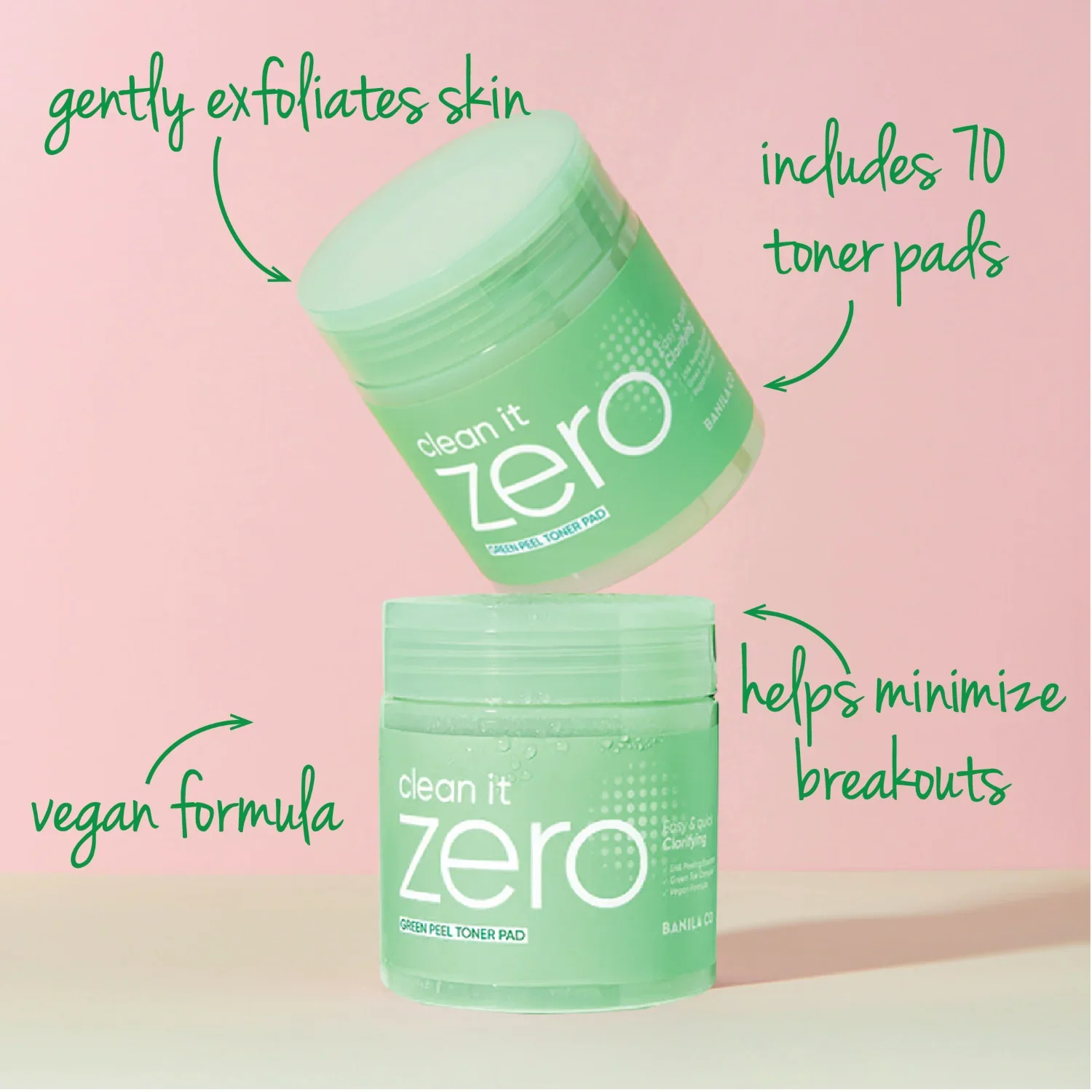 Banila Co Clean It Zero Green Peel Toner Pad 70pcs - Image 3