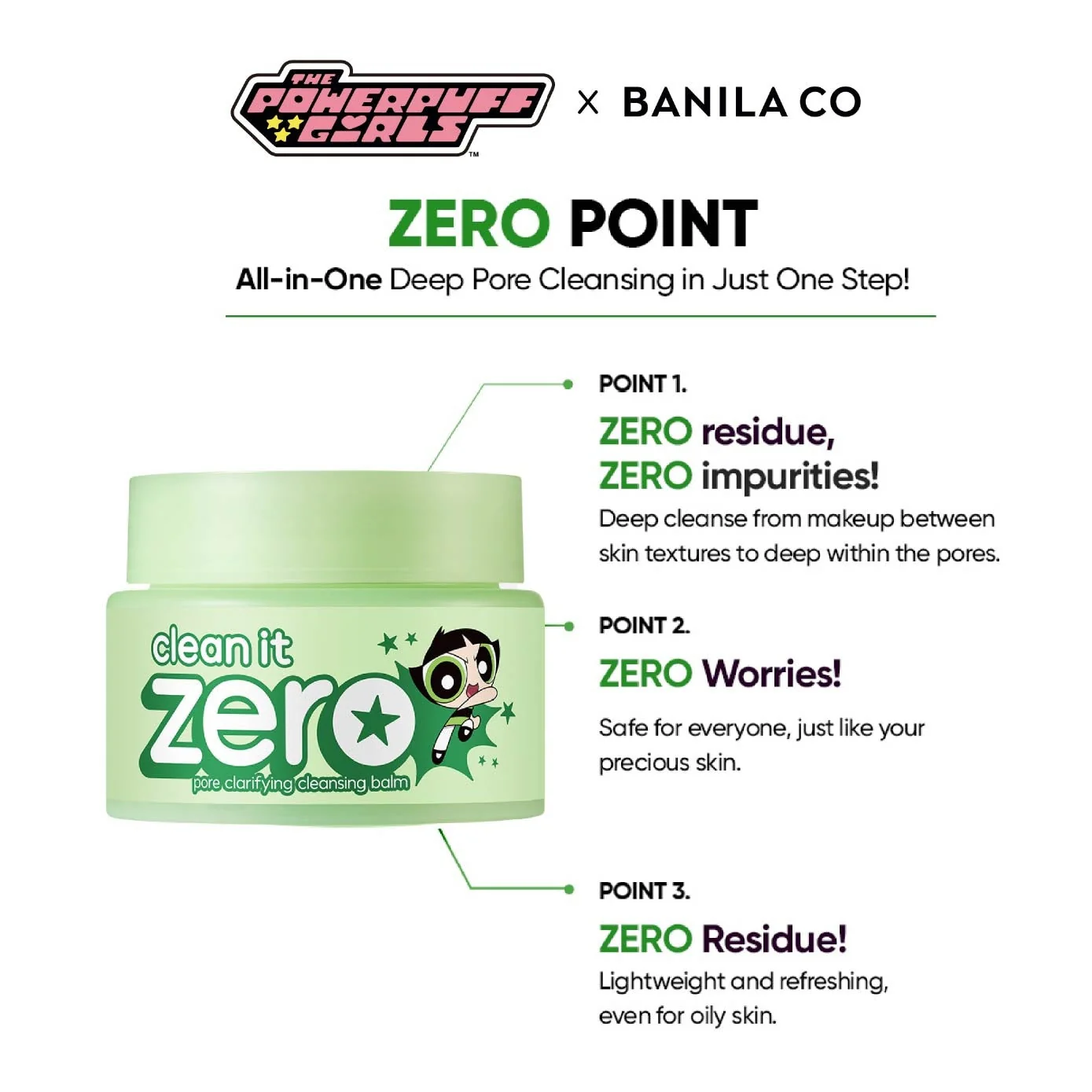 Banila Co Clean it Zero Pore Clarifying Cleansing Balm 100ml X Powerpuff Girls - Image 2