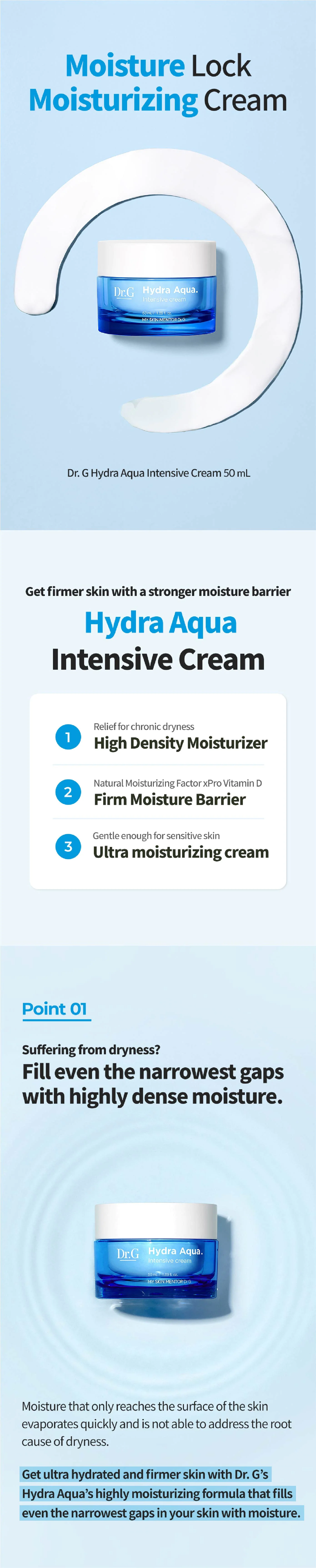 Dr.G Hydra Aqua Intensive Cream 50ml - Image 4