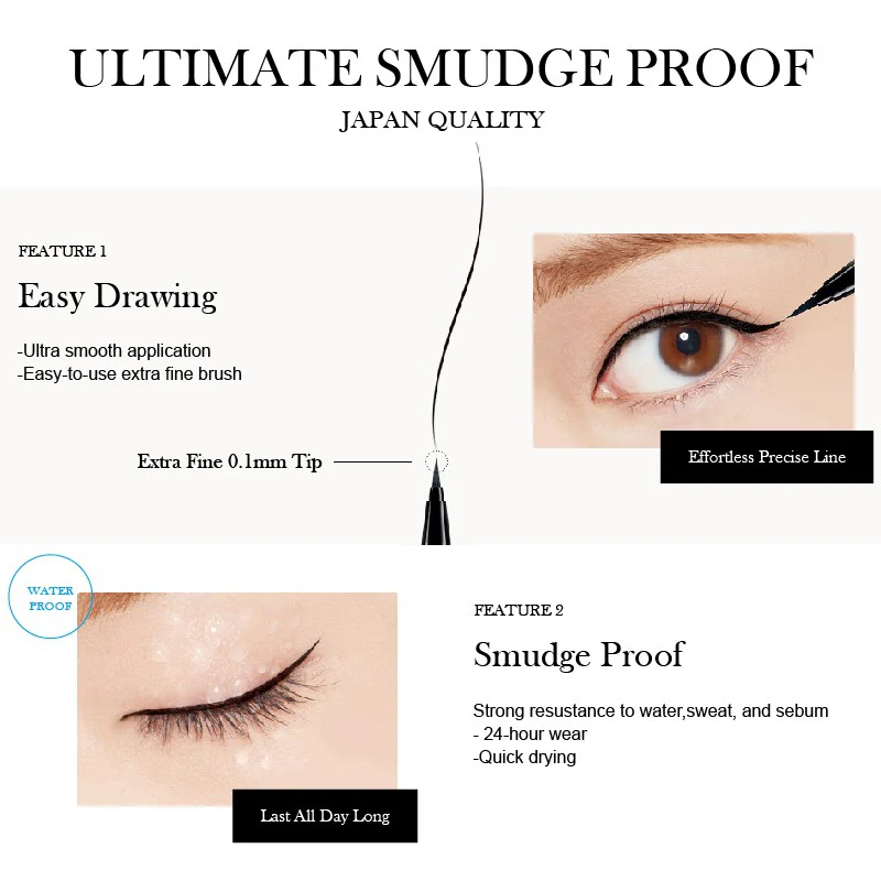 Dup Silky Liquid Eyeliner Waterproof Chiffon Brown - Image 3