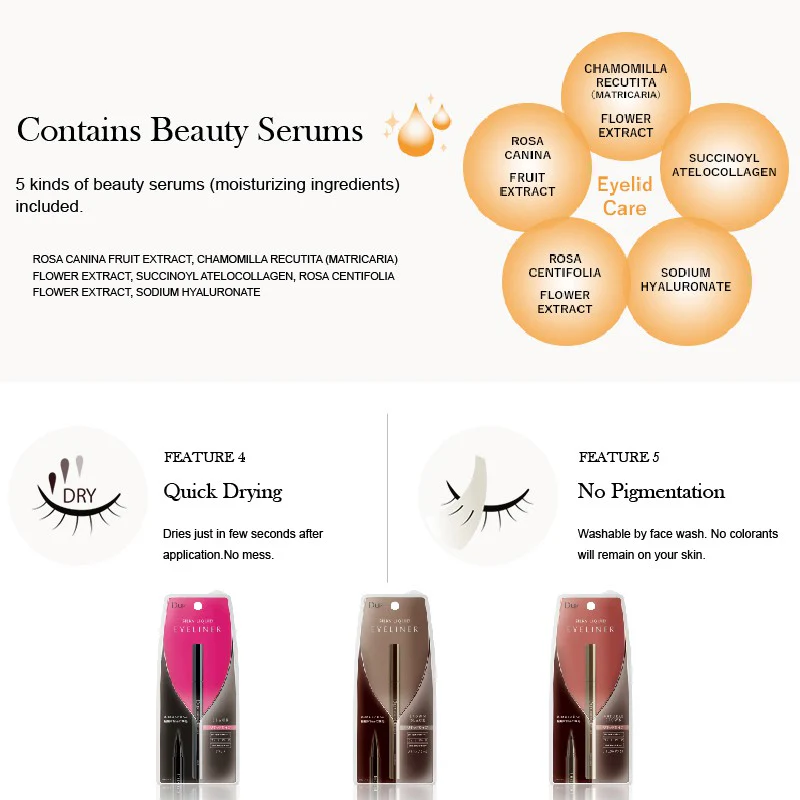 Dup Silky Liquid Eyeliner Waterproof Natural Brown - Image 5