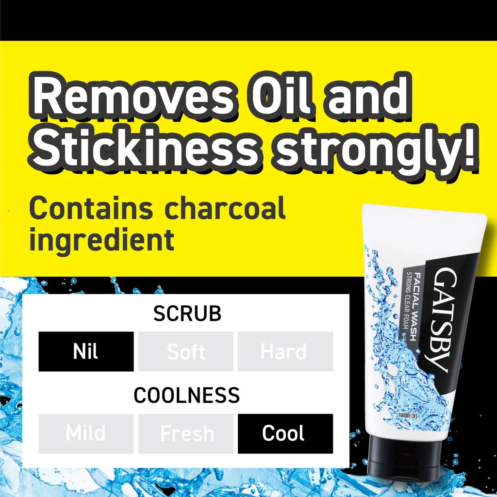 Gatsby Facial Wash Strong Clear Foam 130g - Image 2