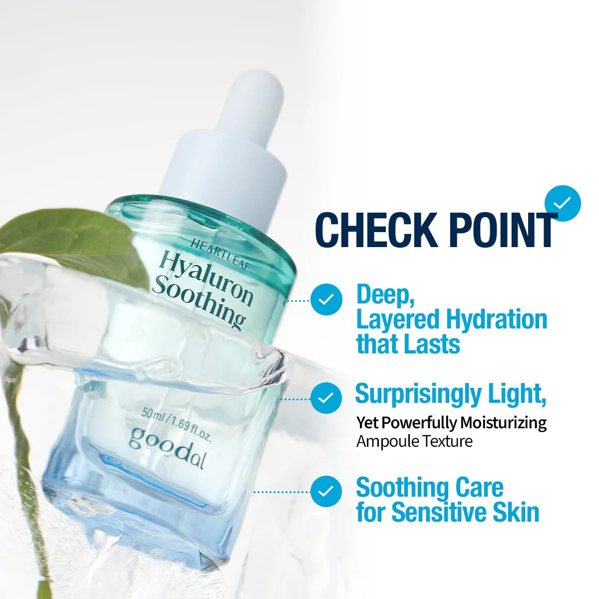 Goodal Heartleaf Hyaluron Soothing Ampoule 50ml - Image 3
