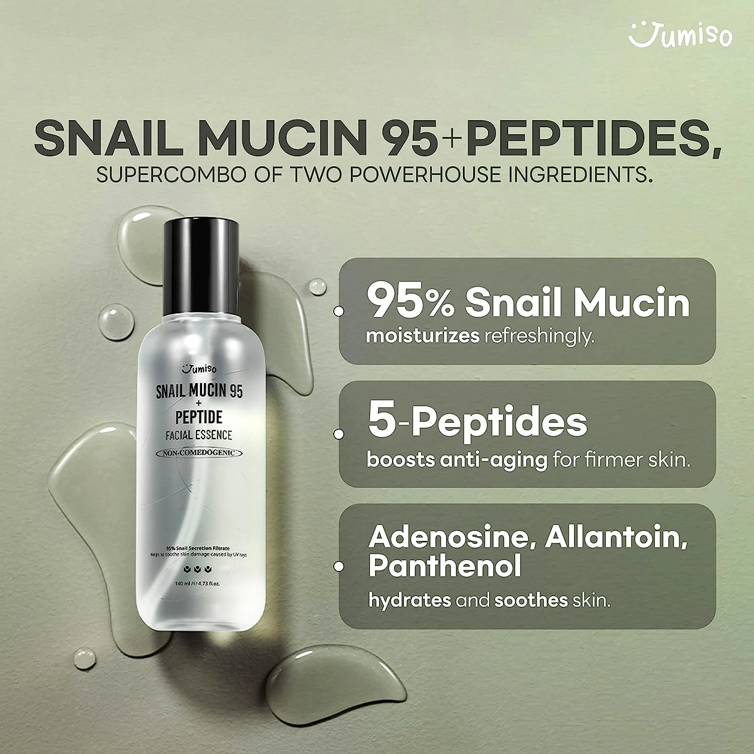 Jumiso Snail Mucin 95 + Peptide Facial Essence 140ml - Image 3