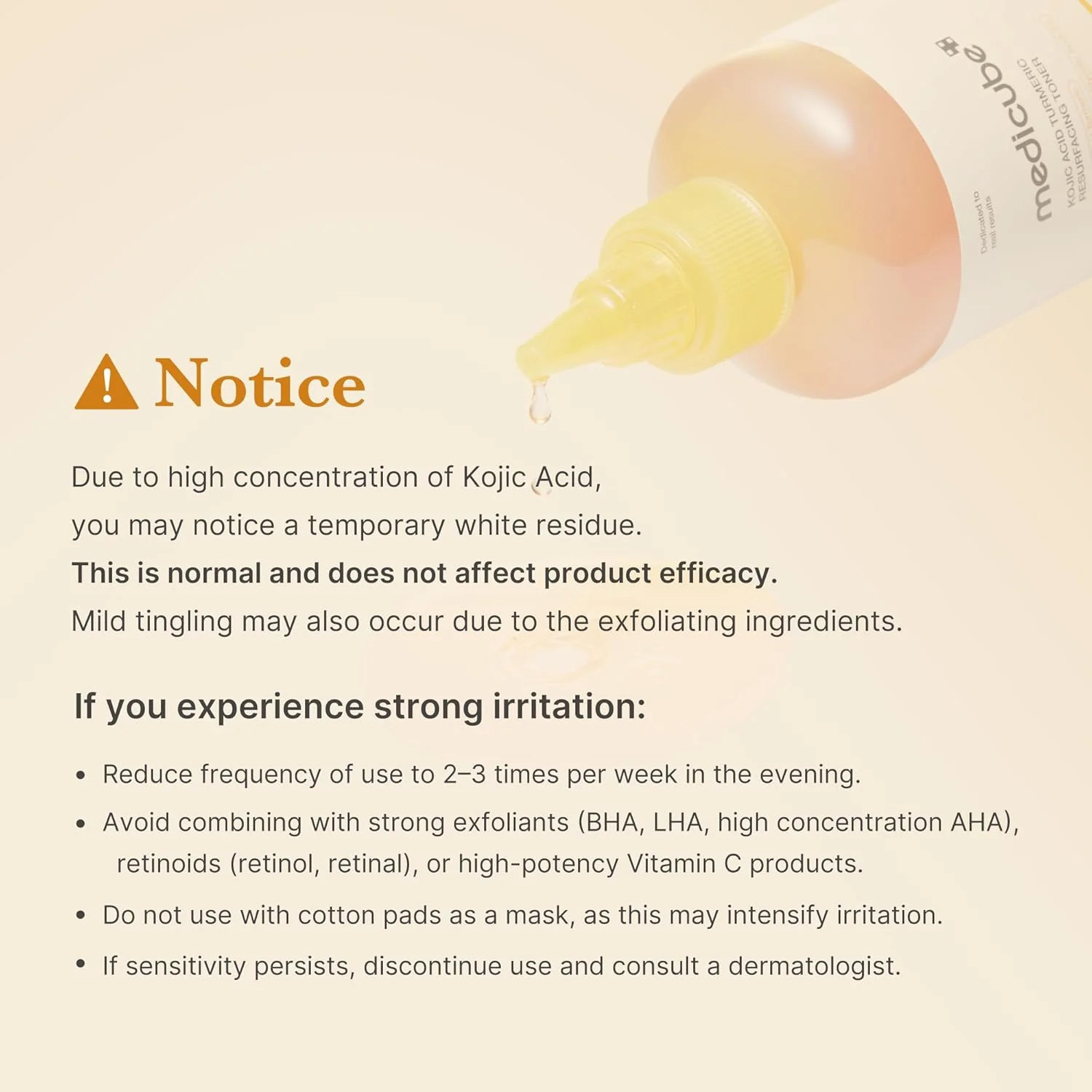 Medicube Kojic Acid Turmeric Resurfacing Toner 250ml - Image 4
