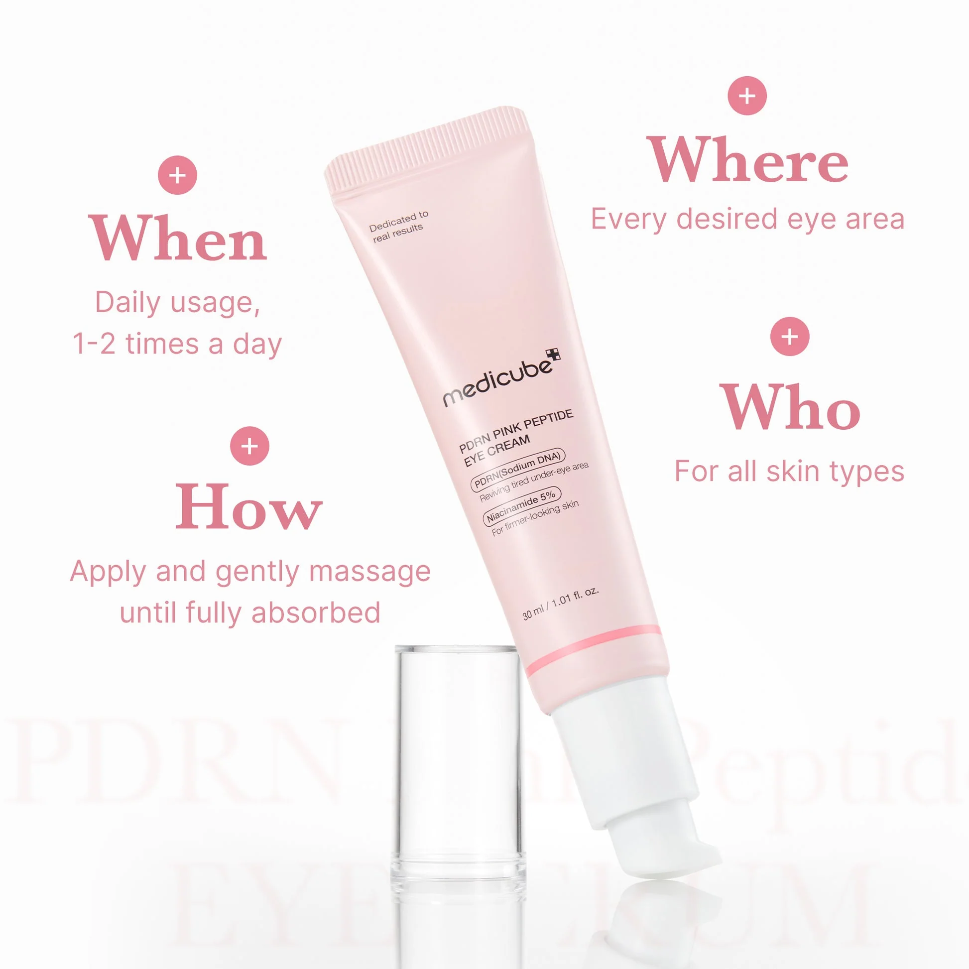 Medicube PDRN Pink Peptide Eye Serum 30ml - Image 2