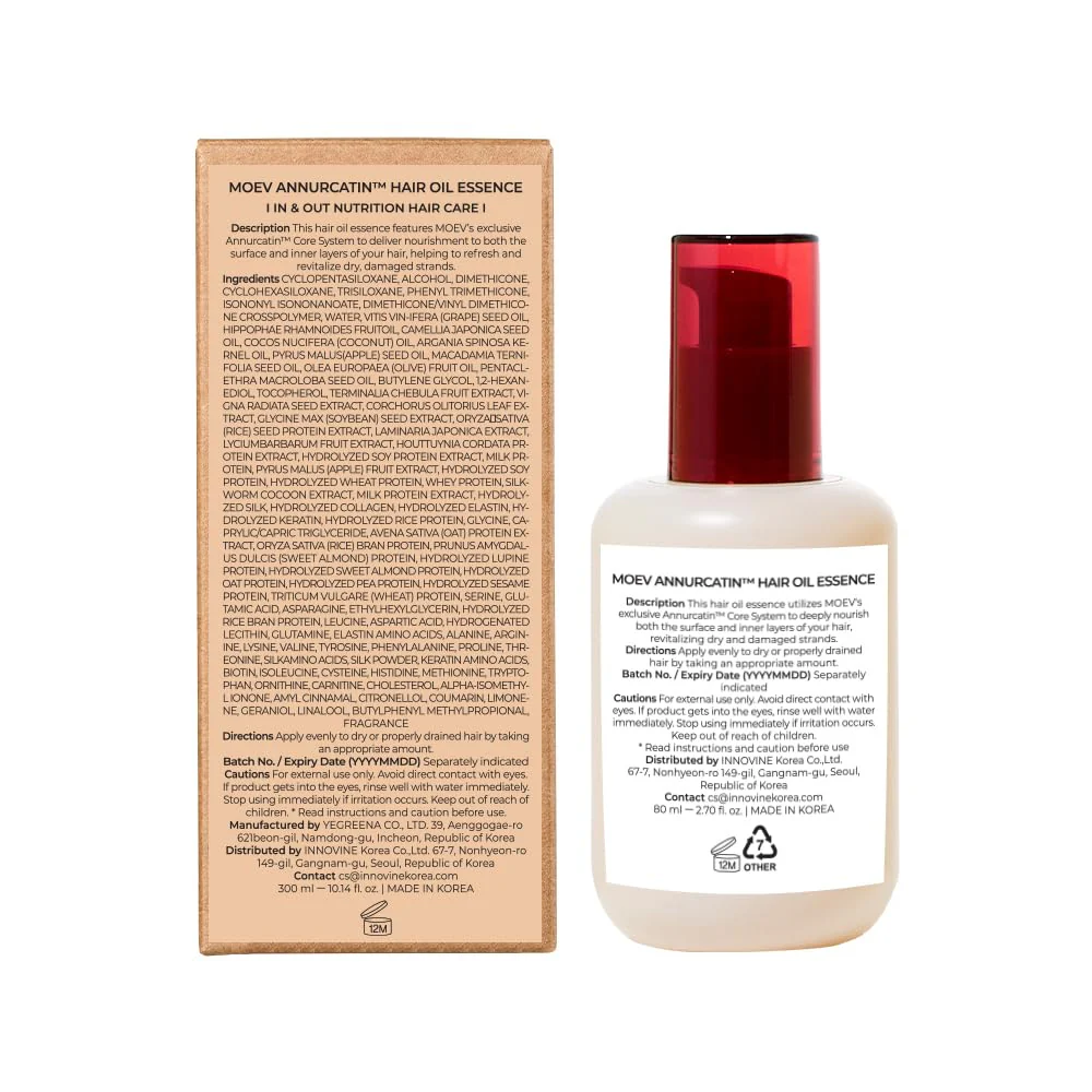 MOEV Renew Annurcatin Hair Oil Essence 80ml - Image 2