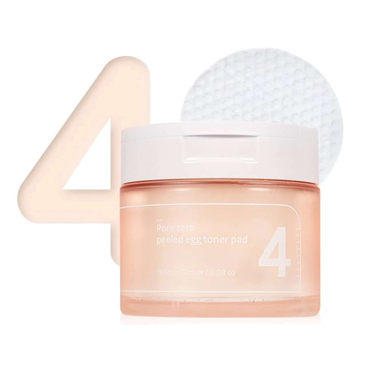 Numbuzin No.4 Pore Zero Peeled Egg Toner Pad 70ea - Image 2