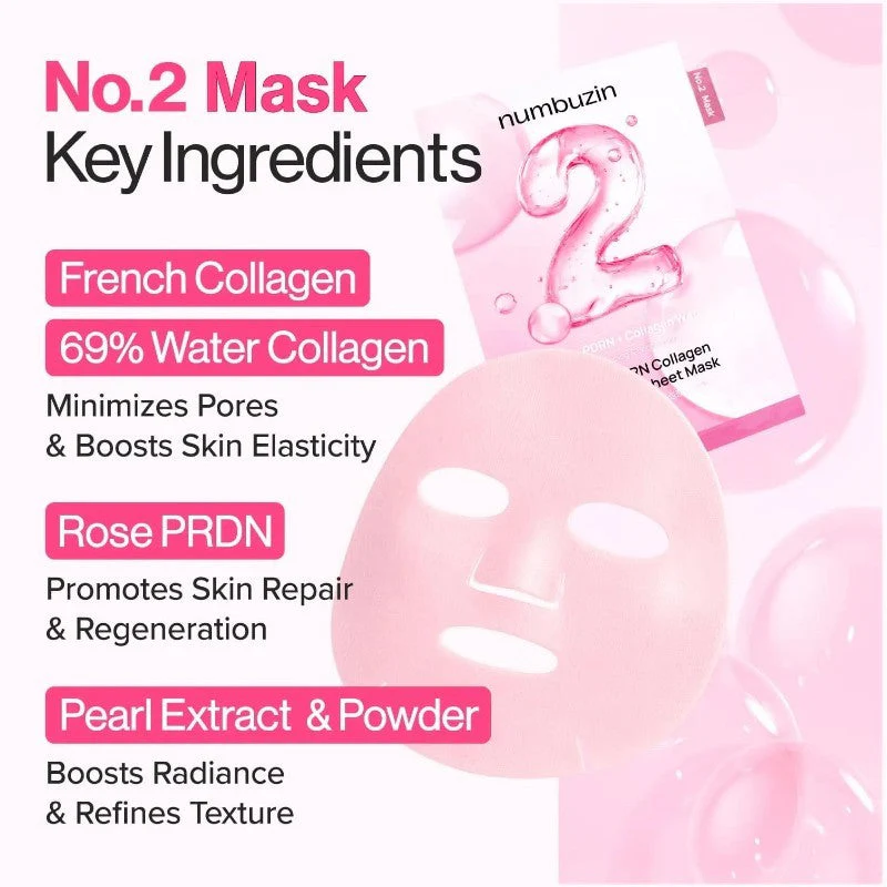 Numbuzin No.2 Rose PDRN Collagen Plumping Mask 1Pc - Image 5