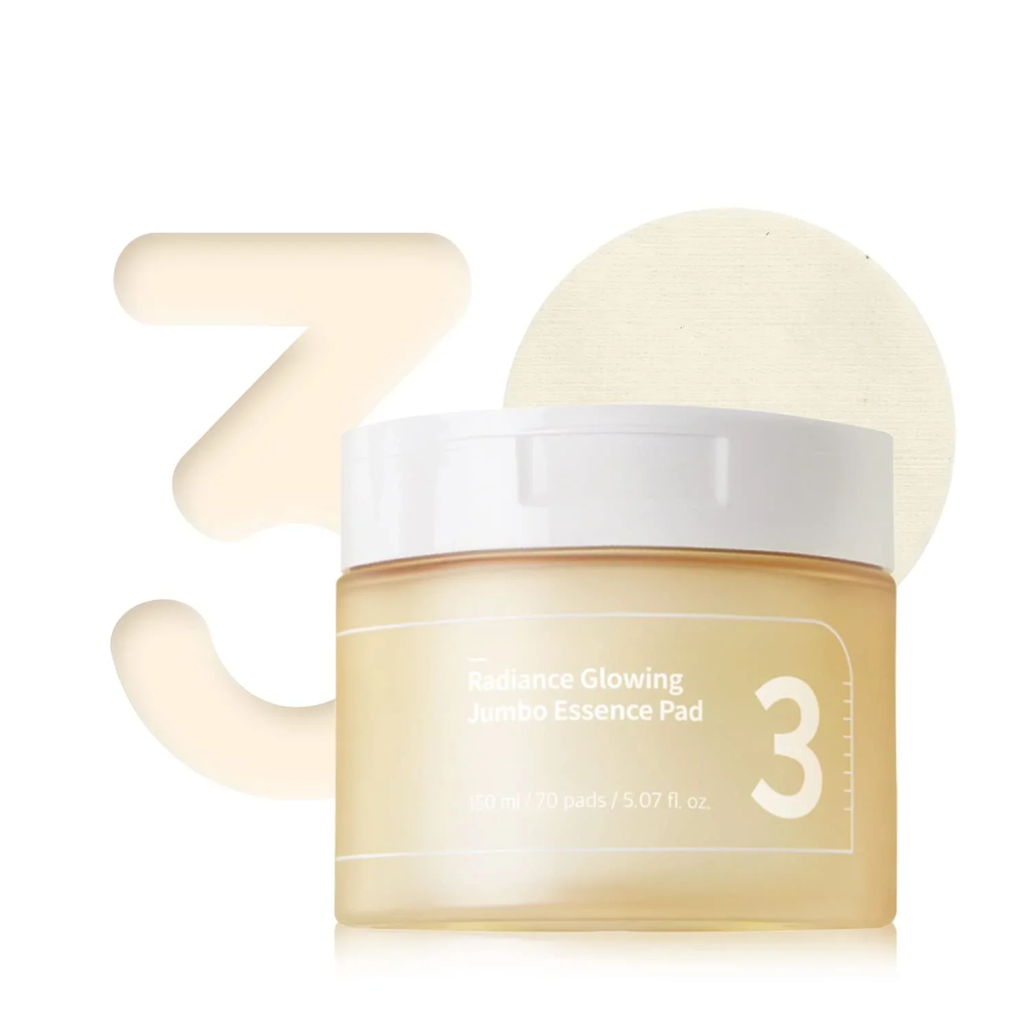 Numbuzin No.3 Radiance Glowing Jumbo Essence Pad 70ea - Image 2