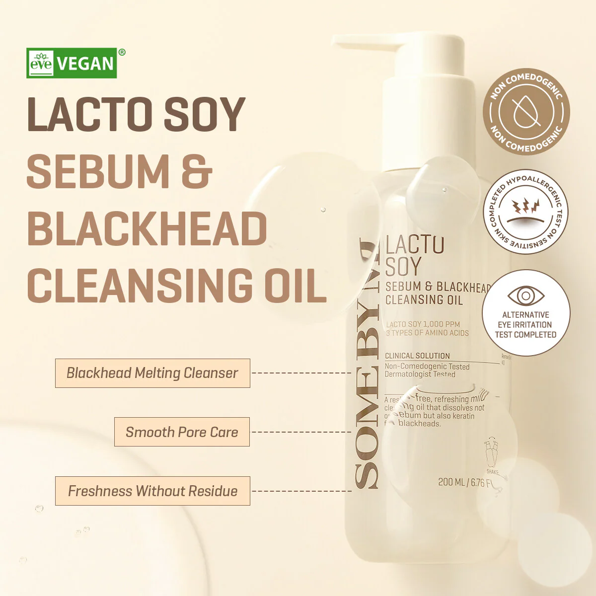 Some By Mi Lacto Soy Sebum & Blackhead Cleansing Oil 200ml - Image 3