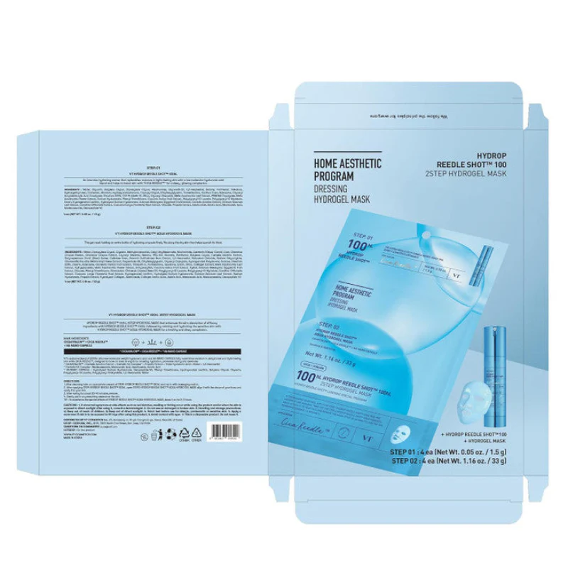 VT Cosmetics Hydrop Reedle Shot 100hl 2-Step Hydrogel Mask 1pc - Image 2
